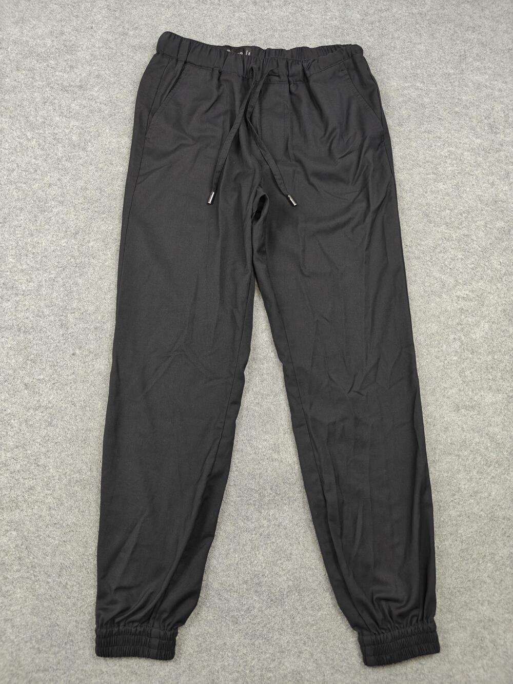 Wildfang Pants Womens XS Black Jogger Drawstring Tapered Cuffed Relaxed